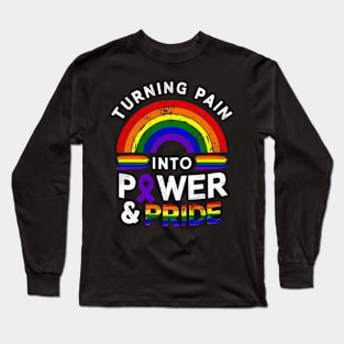 Turning Pain Into Power And Pride Migraine Lupus LGBT LGBTQ Long Sleeve T-Shirt